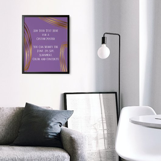 Poster Ajoutez Votre Texte Personnalisé Orfèvres D'Or Bli