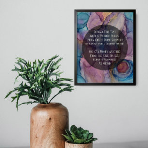 Poster Ajoutez Votre Texte Personnalisé Résumé Coloré à l