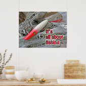 Poster AJS Lure Popper "Il s'agit de la pêche" (Cuisine)