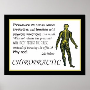 Poster Ajustez l'affiche de chiropractie de cause