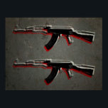 Poster AK47 Assault Rifle Pop Art<br><div class="desc">AK47 Assault Rifle Pop Art</div>