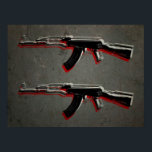 Poster AK47 Assault Rifle Pop Art<br><div class="desc">AK47 Assault Rifle Pop Art</div>