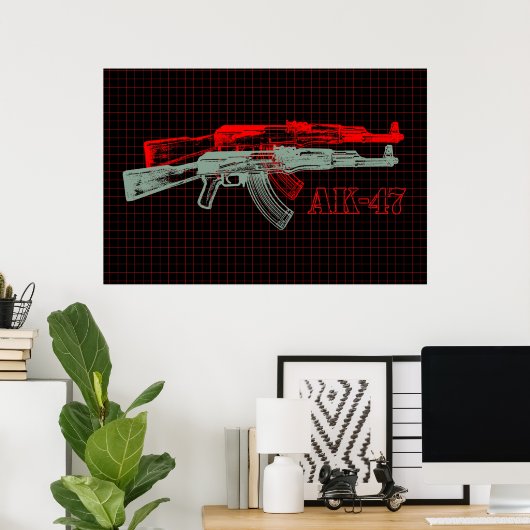 POSTER AK 47 (Bureau à domicile)