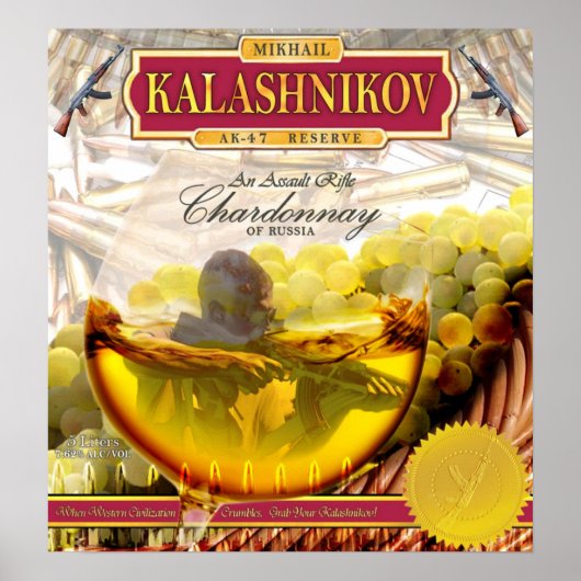 Poster AK-47 Chardonnay (Devant)