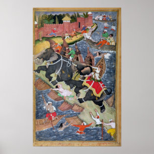 Poster Akbar domine l'éléphant Savage, Hawa'i