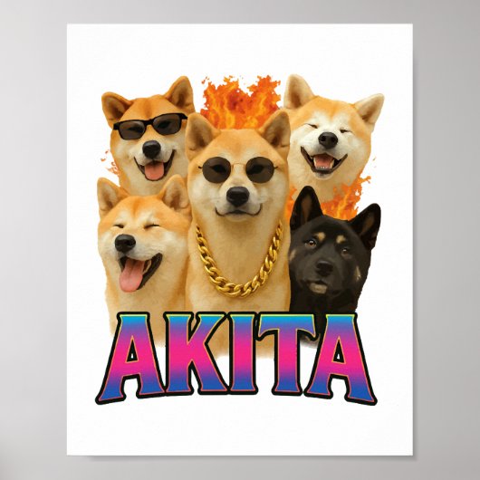 Poster Akita (Devant)