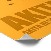 Poster Akita à l'automne (18 po x 19,5 po) (Coin)