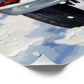 Poster Akita Christmas Red Truck Holiday (Coin)