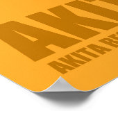 Poster Akita En Automne (32" x 34,5") (Coin)