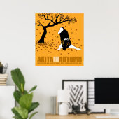 Poster Akita En Automne (32" x 34,5") (Bureau à domicile)