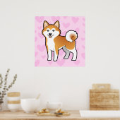 Poster Akita Inu / Shiba Inu Love (Cuisine)