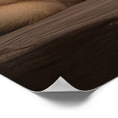 Poster Akita par le Noël de la cheminée (Coin)