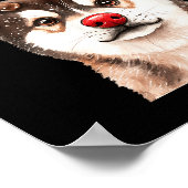 Poster Akita Reindeer Christmas Lights Dog Lover Xmas Paj (Coin)