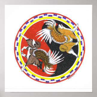 Poster akita yin et yang