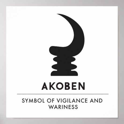 Poster AKOBEN | Horn de guerre | Symbole de la vigilance (Devant)