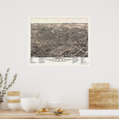 Poster Akron, OH Carte panoramique - 1882 (Cuisine)