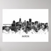 Poster Akron Ohio Skyline (Devant)