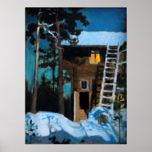 Poster Akseli Gallen-Kallela - Kalela en hiver