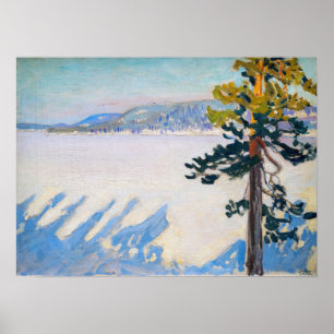 Poster Akseli Gallen-Kallela - Lac Ruovesi en hiver