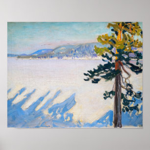 Poster Akseli Gallen-Kallela - Le lac Ruovesi en hiver