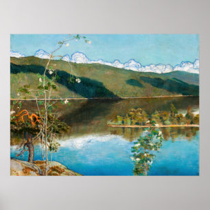 Poster Akseli Gallen-Kallela - Nuages orageux à l'horizon