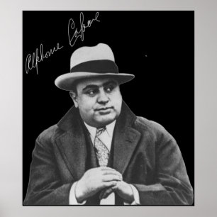 Poster Al Capone Reproduction Signature Marchandises