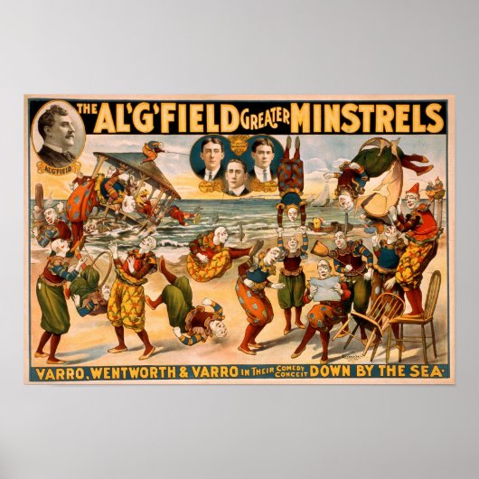 Poster Al Field Greater Minstrels 1905 (Devant)