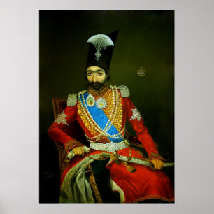 Poster Al-Vacarme Shah Qajar, Shah de Nasser de Perse