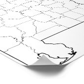 Poster Alabama Comtés Blank Plan (Coin)