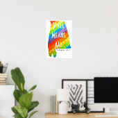 Poster Alabama Égalité "Y'all Signifie All" Matte Print (Bureau à domicile)