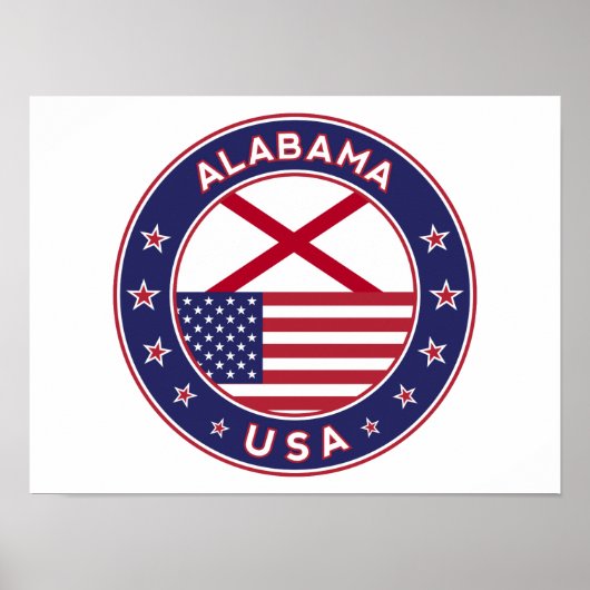 Poster Alabama, États-Unis, Alabama (Devant)