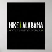 Poster Alabama Hike Little River Canyon Tree Retro Graphi (Devant)