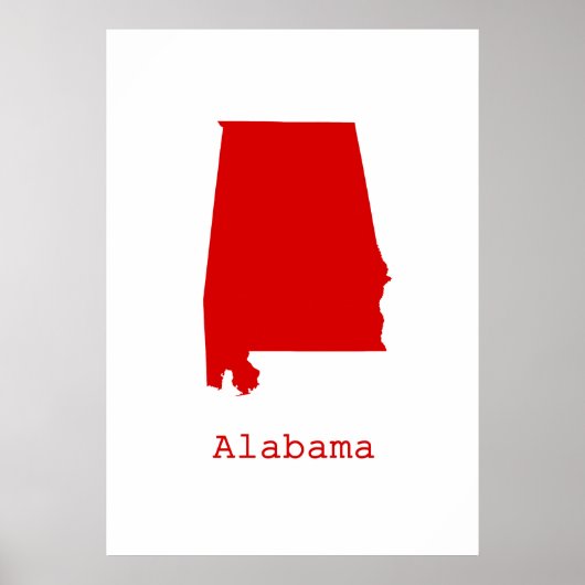 Poster Alabama minimal États-Unis (Devant)
