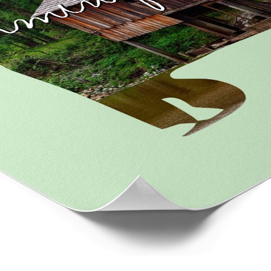 Poster Alabama State Photo insert and town name (Coin)