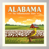 Poster Alabama vintage (Devant)