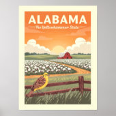 Poster Alabama vintage (Devant)