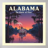 Poster Alabama vintage (Devant)