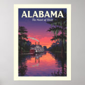 Poster Alabama vintage (Devant)