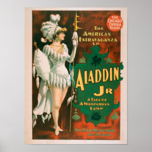Poster Aladdin Jr. Conte d'un merveilleux théâtre de lamp