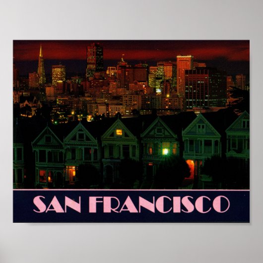 Poster Alamo Square San Francisco (Devant)