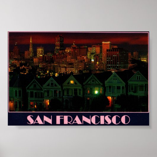 Poster Alamo Square San Francisco (Devant)