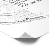 Poster Alan Watts - Rejoignez la citation de danse (Coin)