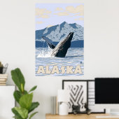 Poster Alaska - Baleine à bosse (Bureau à domicile)