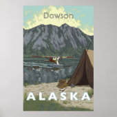 Poster Alaska Bush Avion Et Pêche Voyage (Devant)