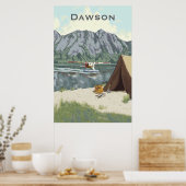 Poster Alaska Bush Avion Et Pêche Voyage (Cuisine)