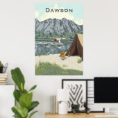 Poster Alaska Bush Avion Et Pêche Voyage (Bureau à domicile)