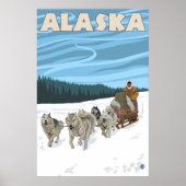 Poster Alaska - Dogsledding (Devant)