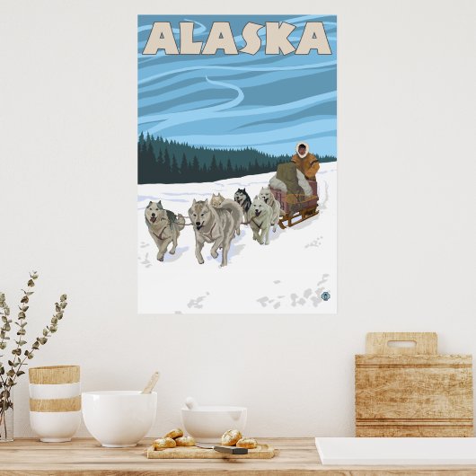 Poster Alaska - Dogsledding (Cuisine)