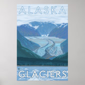 Poster Alaska - Grande scène glaciaire (Devant)
