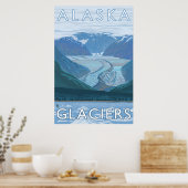 Poster Alaska - Grande scène glaciaire (Cuisine)